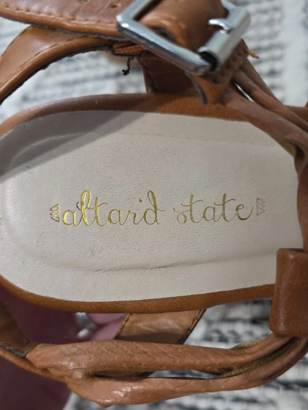 Altar'd State Tan Cork Wedge Sandals